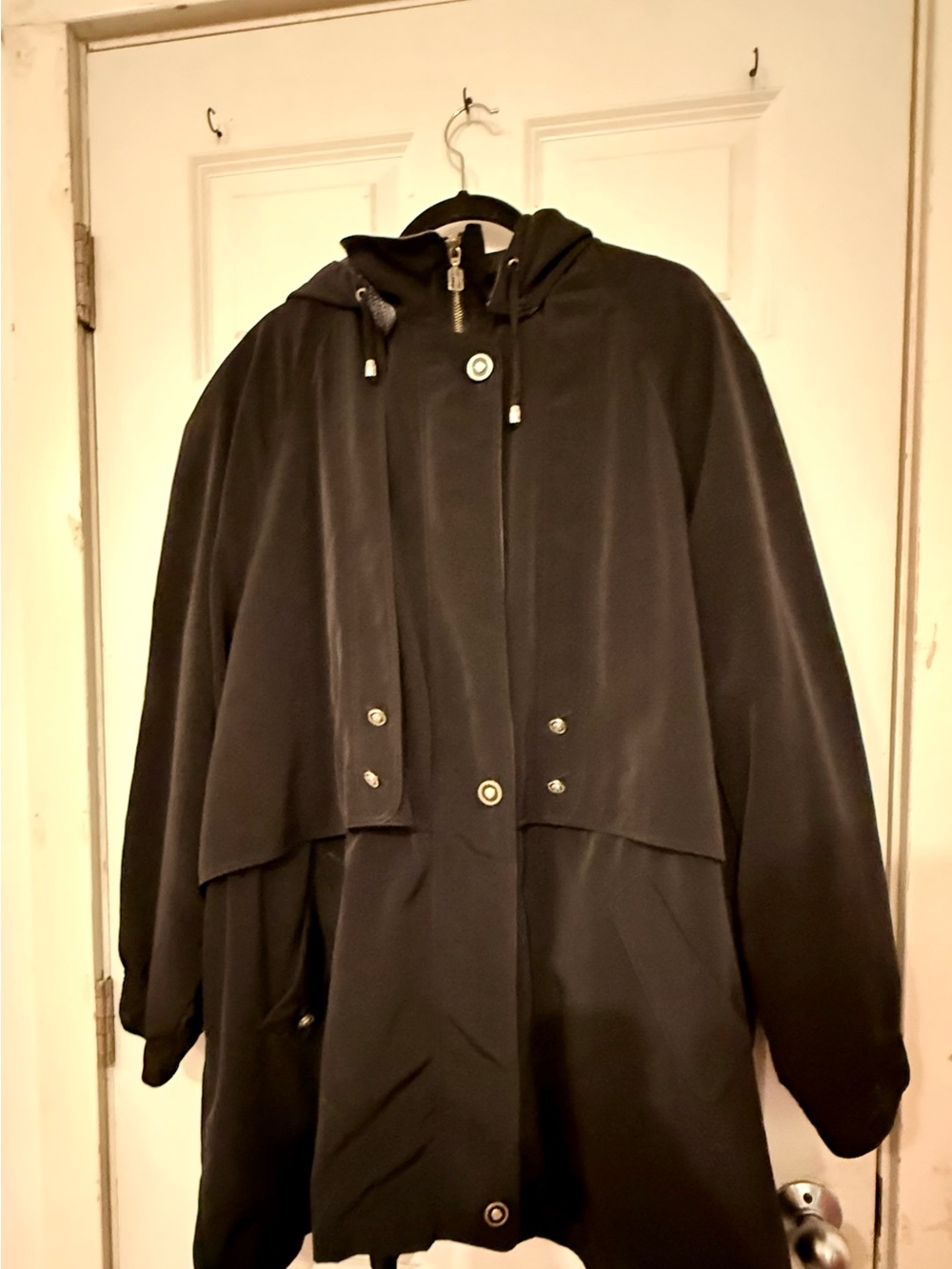 Vintage Carlo Briani Black Hooded Women's Jacket- made in Russia